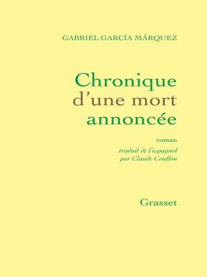 cover image of Chronique d'une mort annoncée